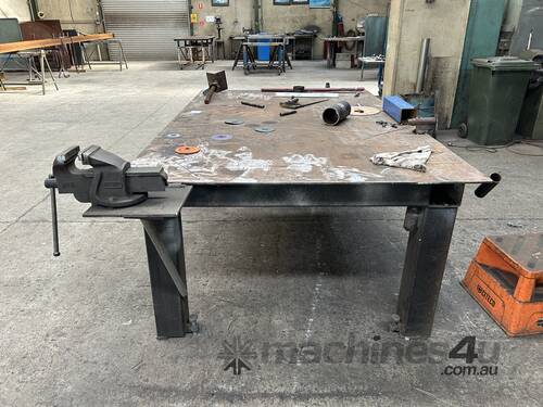 caption Steel Frame Workbench Includes Scrap Metal And Vice