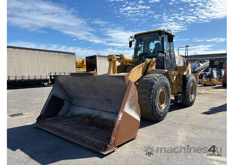 caption Caterpillar 972H Articulated Front End Loader