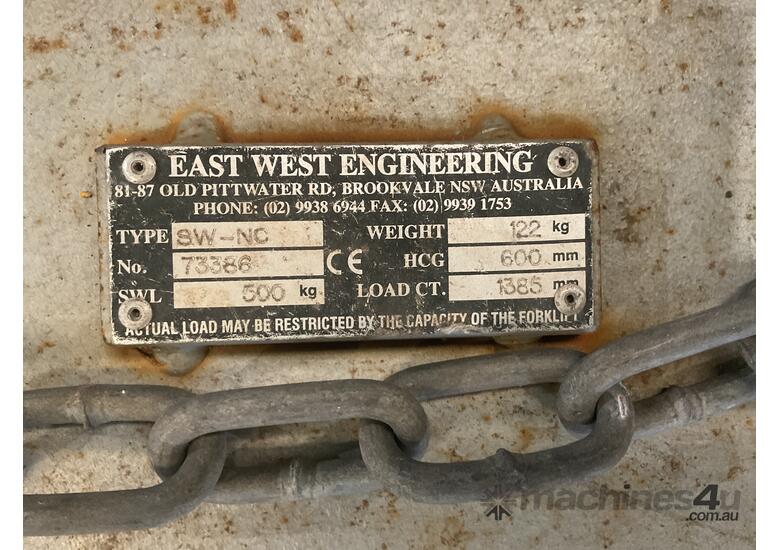 SW-NC Sideways Drum Rotator Forklift Attachment