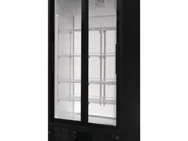 Polar GJ448-A - Double Door Bar Display Cooler 490Ltr Black Double Sliding Doors - picture0' - Click to enlarge
