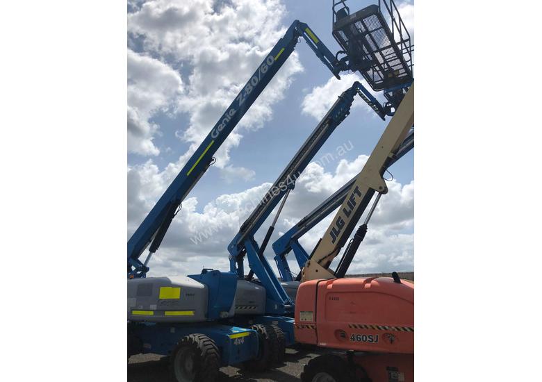 caption USED GENIE 80FT KNUCKLE BOOM LIFT