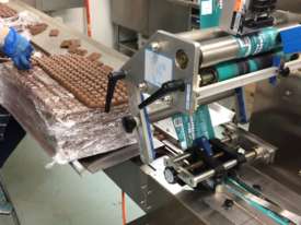 Flamingo Stainless Steel Horizontal Flow Wrapper Packing Machine + Anser U2 Pro-S label/date printer - picture0' - Click to enlarge
