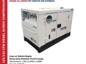 Airman 125CFM Diesel Screw Air Compressor - Isuzu Engine - picture0' - Click to enlarge