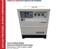 Airman 125CFM Diesel Screw Air Compressor - Isuzu Engine - picture0' - Click to enlarge