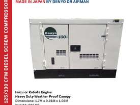 Airman 125CFM Diesel Screw Air Compressor - Isuzu Engine - picture1' - Click to enlarge