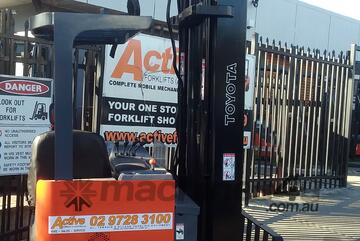 ACTIVE FORKLIFTS - Toyota High Reach Truck 1.6 Ton 7500mm Lift 2006 Model Refurbished *EOFY SALE*