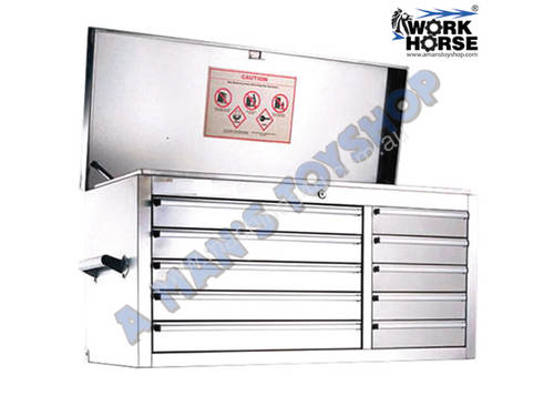 TOOLBOX 10 DRAWER 1065MM STAINLESS STEEL