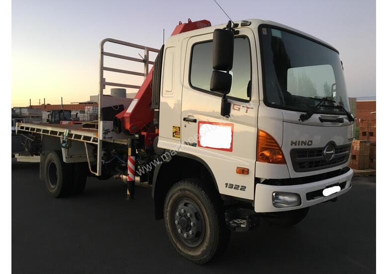 Buy Used 2012 Hino GT 1322500 SERIES HINO CRANE TRUCK 4X4 Hiab Crane