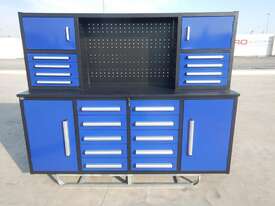 2.1m Work Bench/Tool Cabinet, 18 Drawers - picture2' - Click to enlarge