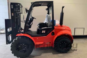   3.5ton 2WD Rough Terrain Forklift / 4m lift / 3 stage mast / Diesel