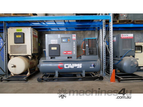 CAPS BRUMBY 7KW TANK MOUNTED ROTARY SCREW COMPRESSORS CR7-CS-10-500 - Hire