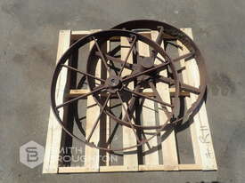 2 X VINTAGE PLOUGH WHEELS - picture0' - Click to enlarge