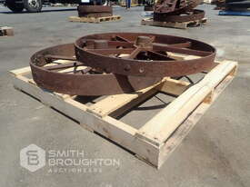 2 X VINTAGE PLOUGH WHEELS - picture1' - Click to enlarge