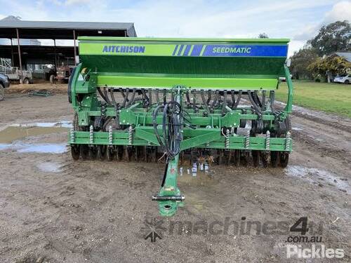 Aitchison 2020 Seedmatic seeder, 24 run ground driven, 3m working width with coulters.