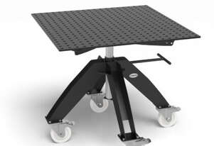 Rotating table height adjustable portable incl. Perforated plate 1000x1000x12