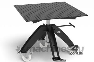 Rotating table height adjustable portable incl. Perforated plate 1000x1000x12