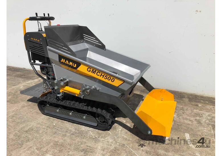 caption NEW JIAMU MINI DUMPER AND 8X5 TIPPING TRAILER