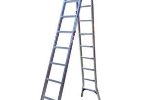 Aluminium Double Sided Step Ladder (150 kg Capacity) - 5.6M 10-Step (Multifunctional)