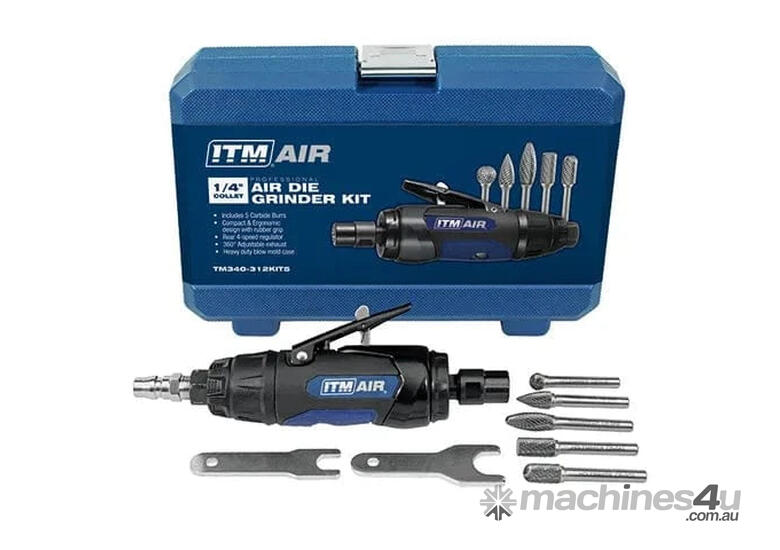 caption Die Grinder Kit with 5 Carbide Burrs & Case - TM340-312KIT5 by ITM