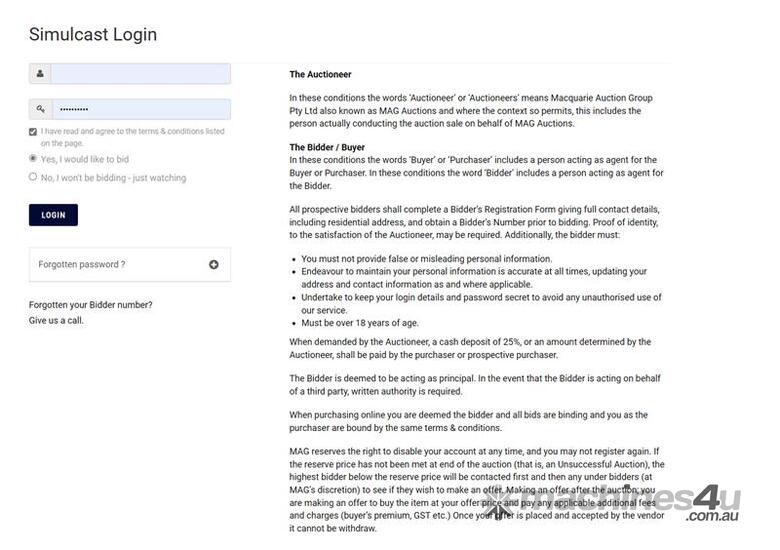 ONLINE BIDDING WITH LIVE AUDIO FROM AUCTIONEER