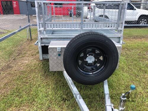 caption 8 x 5 Heavy-Duty Cage Trailer Australian Steel