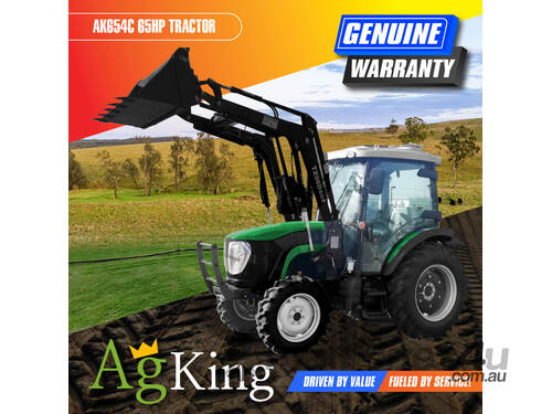 AgKing -  65HP Tractor CABIN AK654C with FEL 4in1 