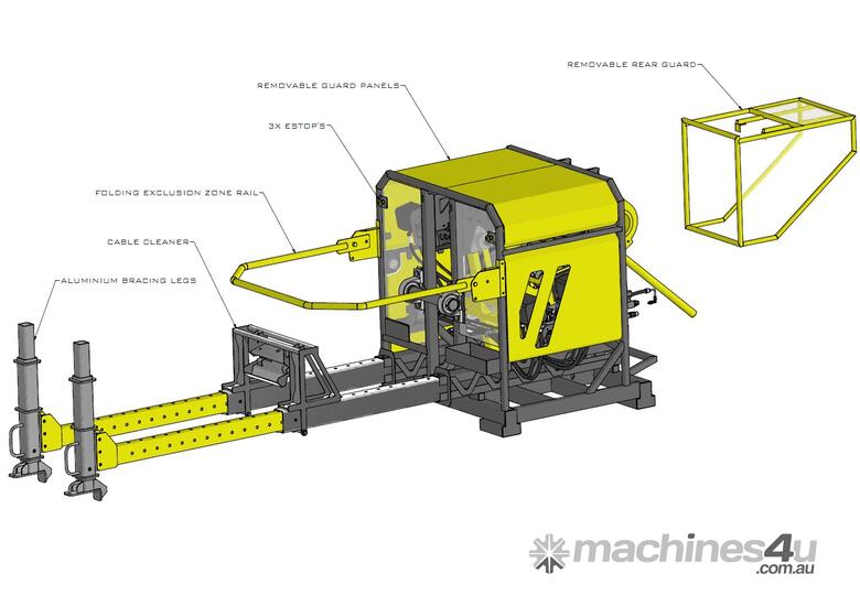 caption Copper Cable Recovery Machine and Power Pack