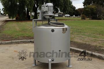 Large Jacketed Stainless Steel Mixer Mixing Tank - 850L - Myttons Silva
