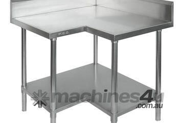 Wbcb7 0900/A Corner Workbench, 150Mm Splashback & Undershelf 900X900X900Mm