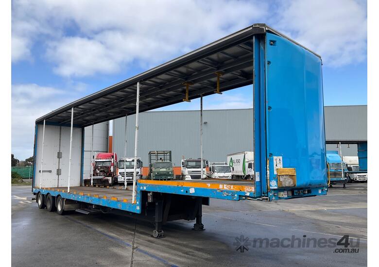 caption 2008 Maxitrans ST3 Tri Axle Drop Deck Curtainside B Trailer