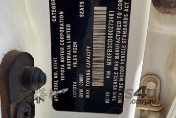 2020 Toyota Hilux 4x4 Workmate Diesel (Auto) (Ex Lease)