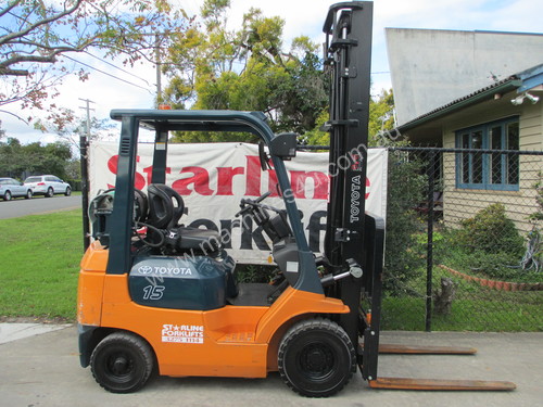 Toyota 1.5 ton Used Forklift, Side Shift
