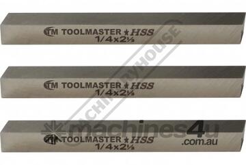 High Speed Steel Bits - Pack of 3 1/4