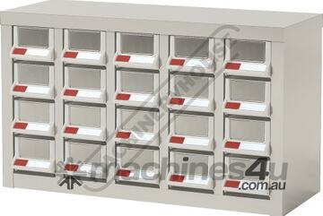 PTB-20 Parts Storage Bins 20 Bins - 586 x 222 x 350mm