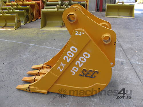 SEC 20 Ton Trenching Bucket for Hitachi ZX200 - Includes Pin, 600mm Width