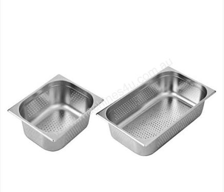 F.E.D. P11100 Australian Style 1/1 GN x 100 mm Perforated Gastronorm Pan