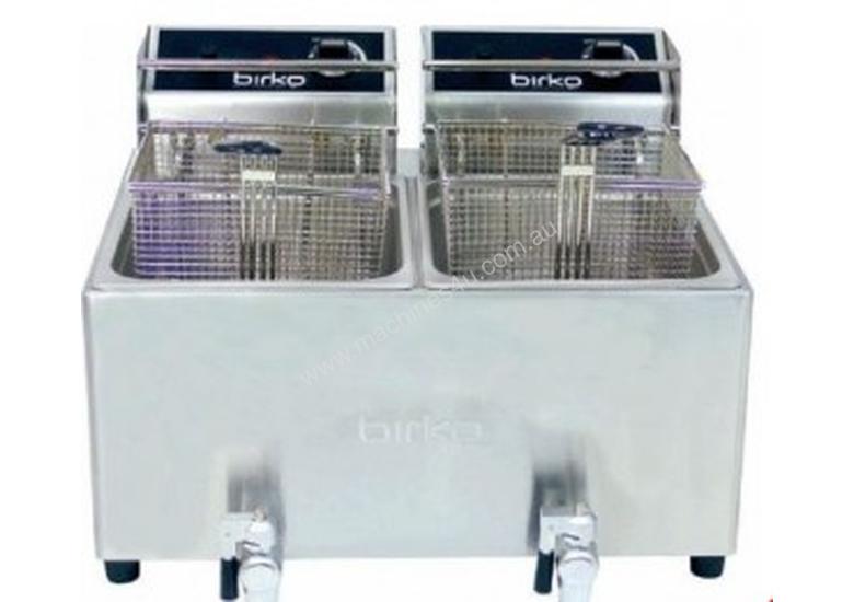 caption Birko Fryer Bench Top 5Lt Double Pan