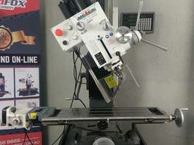 Geared Head Milling Machine METEX DM45 POWER DRO 240v MT4 Drilling Feed - picture0' - Click to enlarge