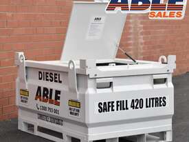 Able Fuel Cube Bunded 450 Litre (Safe Fill 420 Litre) Portable Unleaded Fuel Tank - picture0' - Click to enlarge
