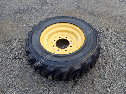 CATERPILLAR 10x16.5 8 STUD CATERPILLAR BOBCAT SKID STEER RIM & TYRE Tyre/Rim Combined Tyre/Rim