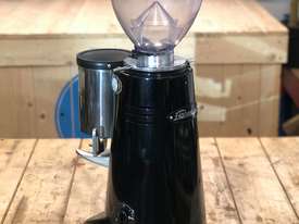 FIORENZATO F6 AUTOMATIC GLOSS OR SATIN BLACK AND SILVER ESPRESSO COFFEE GRINDER - picture2' - Click to enlarge