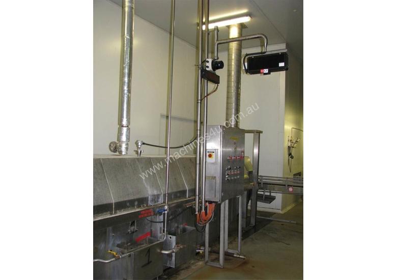 caption Tunnel Pasteuriser/cooler Stainless steel 7.3m long