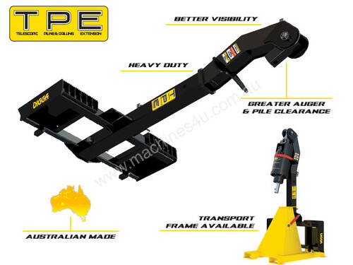 TPE - Telescopic piling & drilling extension for skid steers