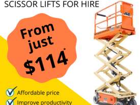 19ft Scissor Lift for Hire - picture0' - Click to enlarge