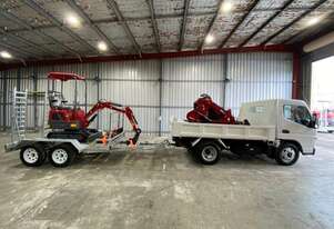 Mini Combo Deal! Fuso Tipper + 1.0 Ton Excavator + Tracked 25 HP Mini Loader