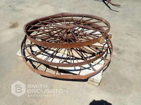 3 X VINTAGE PLOUGH WHEELS - picture0' - Click to enlarge