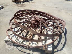 3 X VINTAGE PLOUGH WHEELS - picture2' - Click to enlarge