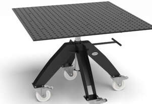 Rotating table height adjustable portable incl. Perforated plate 1200x1200x12