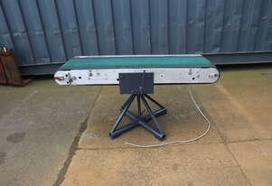 Small Adjustable Incline Motorised Belt Conveyor - 1.1m long