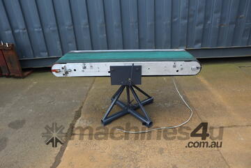 Small Adjustable Incline Motorised Belt Conveyor - 1.1m long Small Adjustable Incline Motorised Belt Conveyor - 1.1m long